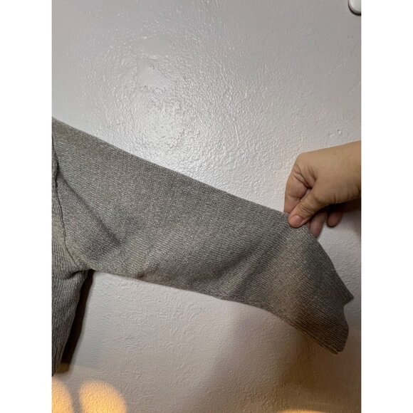 H&M Divided Women L SOFT Cropped Pullover Crewneck Gray Knit Sweater Oversized - Picture 9 of 16